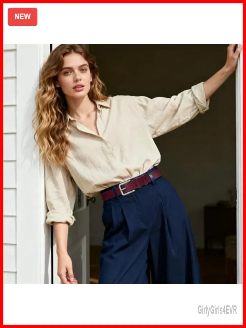 Genuine Leather Belt for Women, Metal Buckle, Fashion Waist Belt for Jeans,